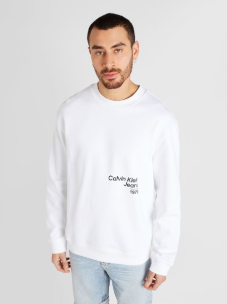 Sweatshirt Calvin Klein Branca J30J325155YAF SS24
