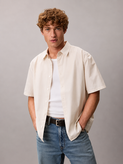 Camisa com Estampa de Manga Curta Calvin Klein