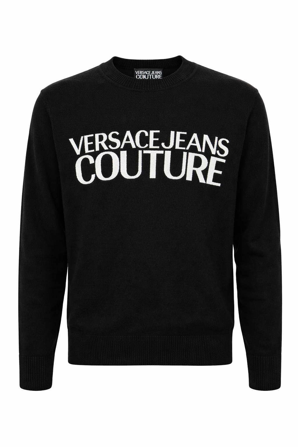 Camisola de Malha Preta Versace Jeans Couture FW25