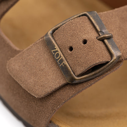 Chinelos Zolf Dupla Fivela Camel SS26 Zolf