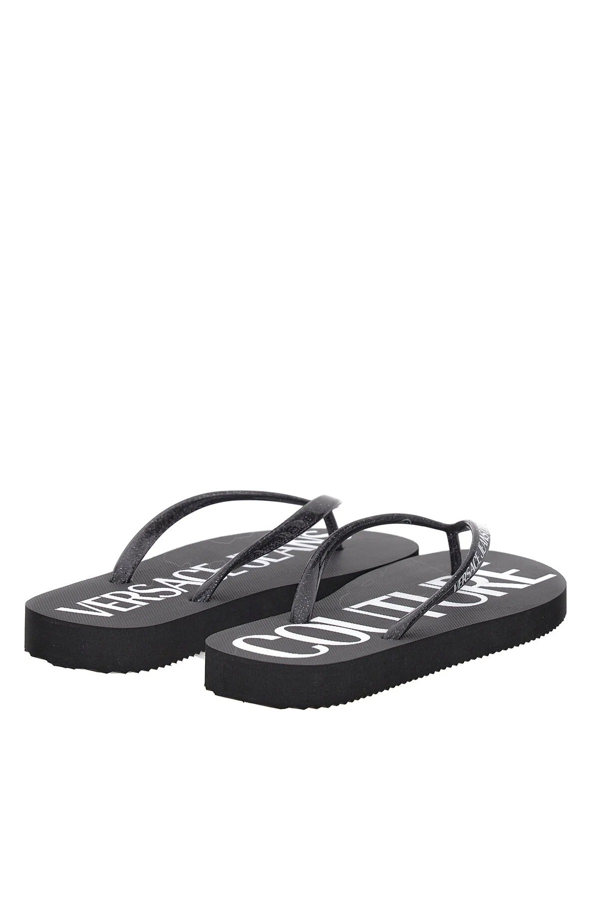Chinelos Pretos Versace Jeans Couture SS26