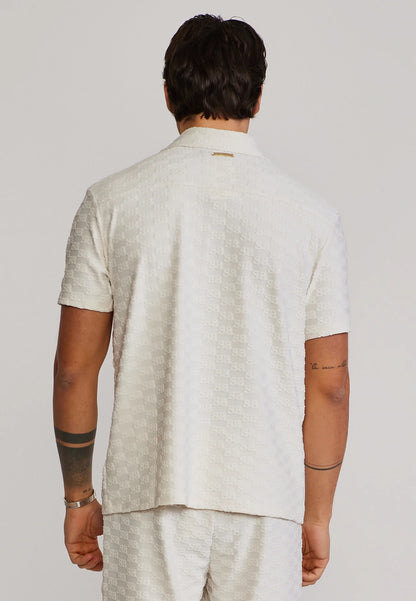 Conjunto Branco Camisa e Calção Towelling SikSilk