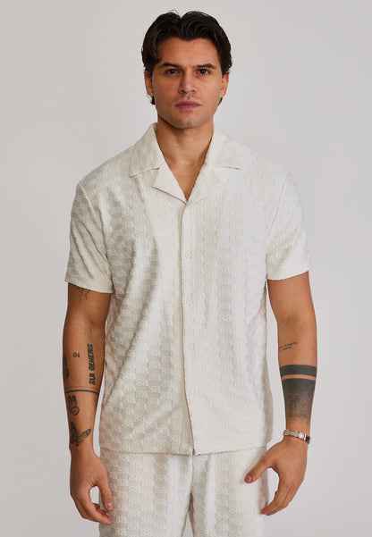 Conjunto Branco Camisa e Calção Towelling SikSilk