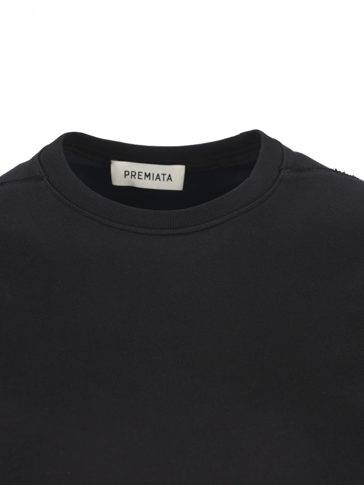 Sweatshirt Preta com Detalhe Lateral