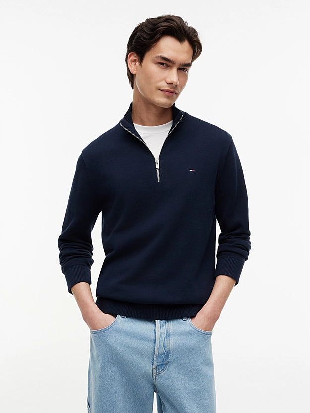 Camisola de Meio-Fecho Tommy Hilfiger Azul Tommy Hilfiger