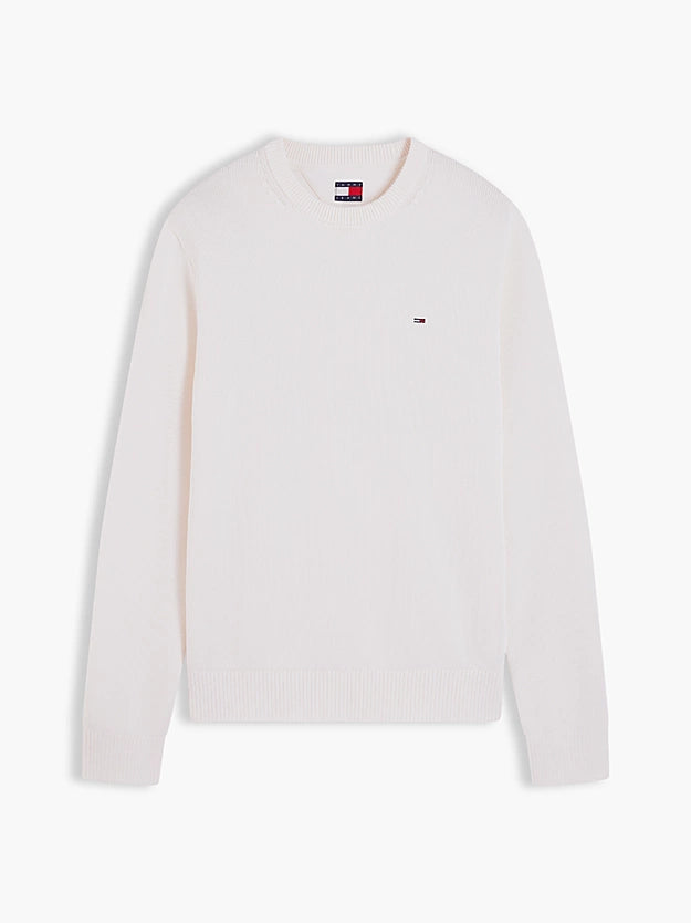 Camisola de Malha Texturada Tommy Hilfiger Slim-Fit Branca Tommy Hilfiger