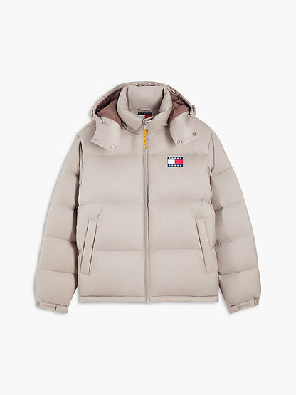 Casaco Puffer com Capuz Tommy Hilfiger Cinzento Claro Tommy Hilfiger