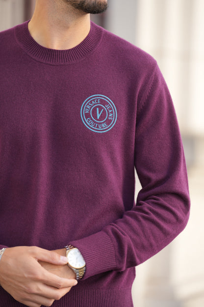 Camisola de Malha Bordeaux Versace Jeans Couture Versace Jeans Couture