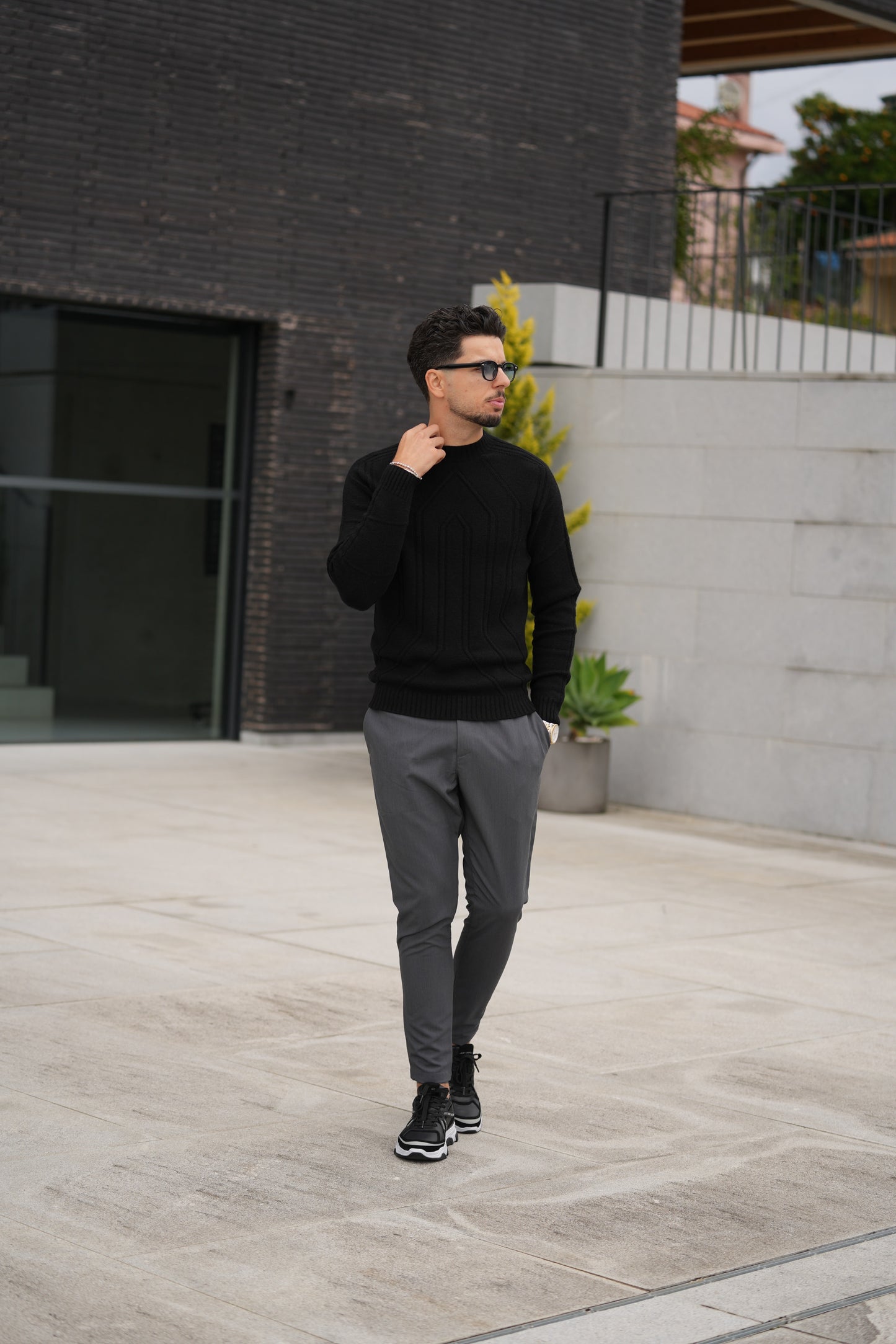 Camisola de Malha Preta Imperial FW25