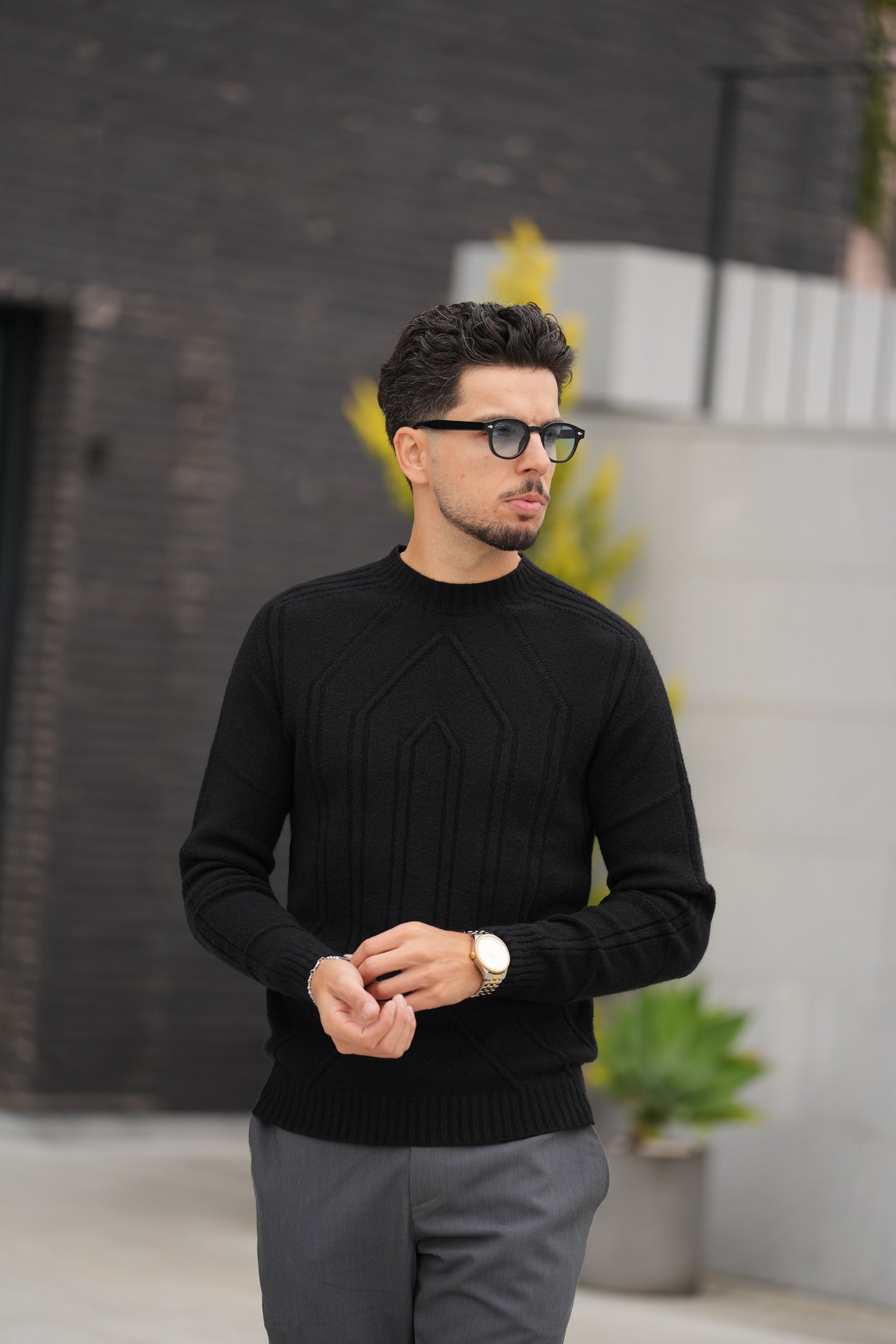 Camisola de Malha Preta Imperial FW25