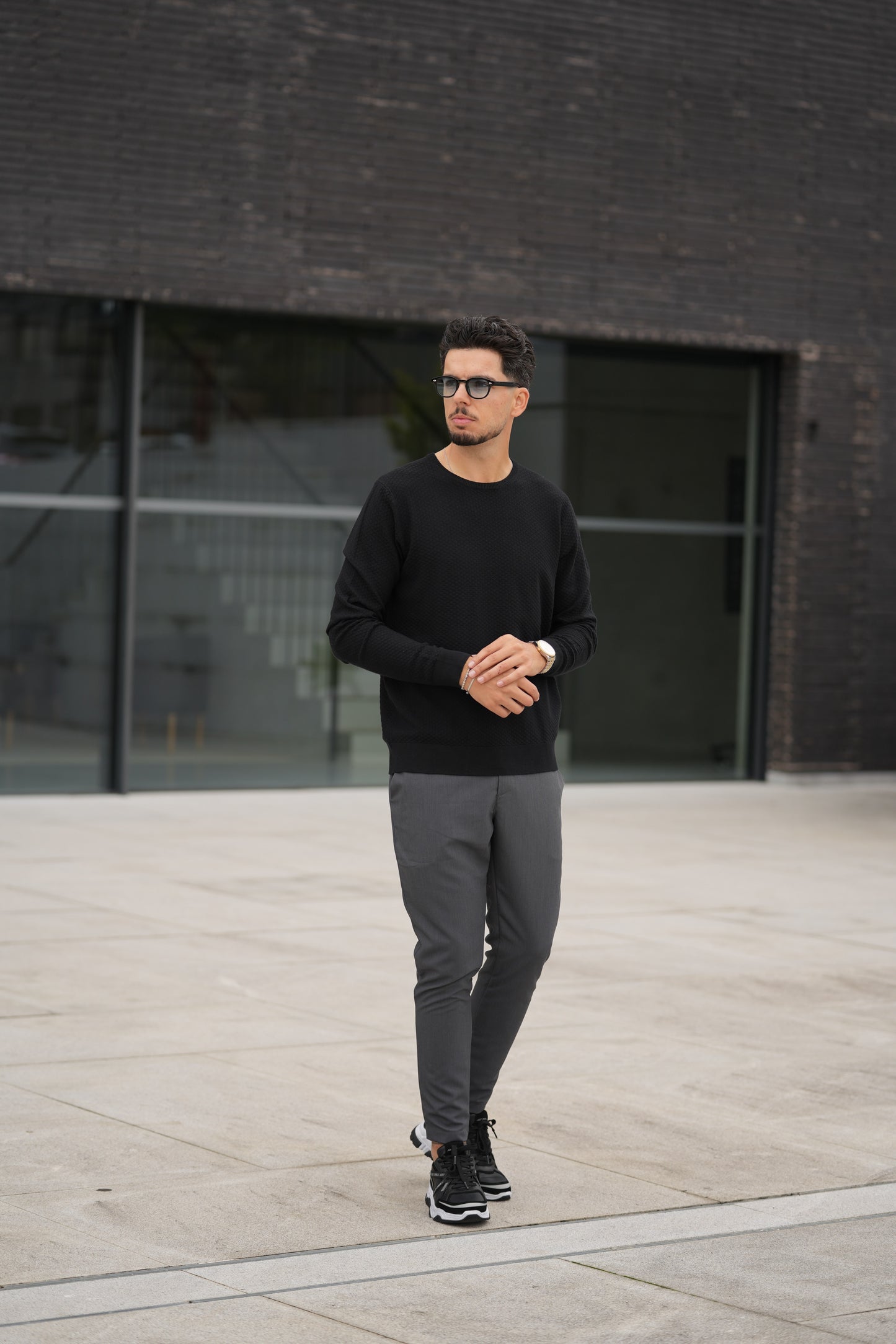 Camisola de Malha Preta Imperial FW25