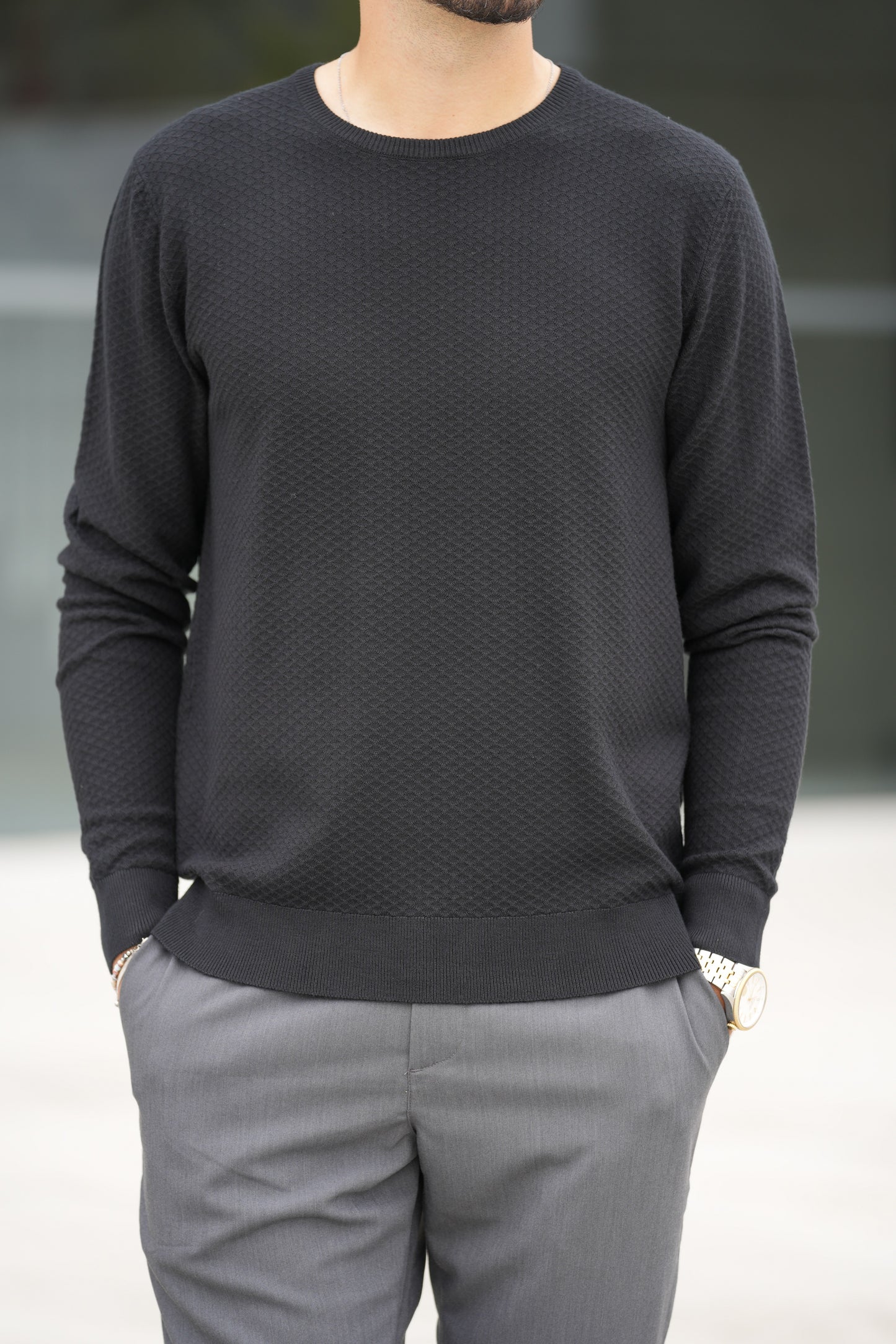 Camisola de Malha Preta Imperial FW25