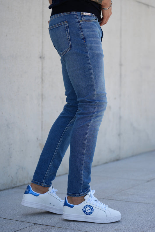 Calça de Ganga Intermédia Slim Taper
