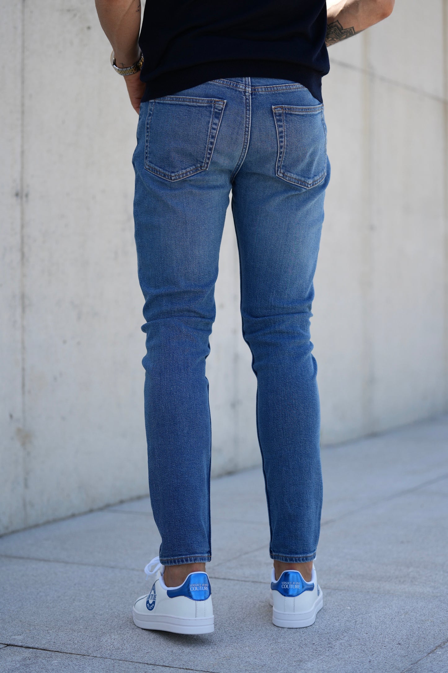 Calça de Ganga Intermédia Slim Taper
