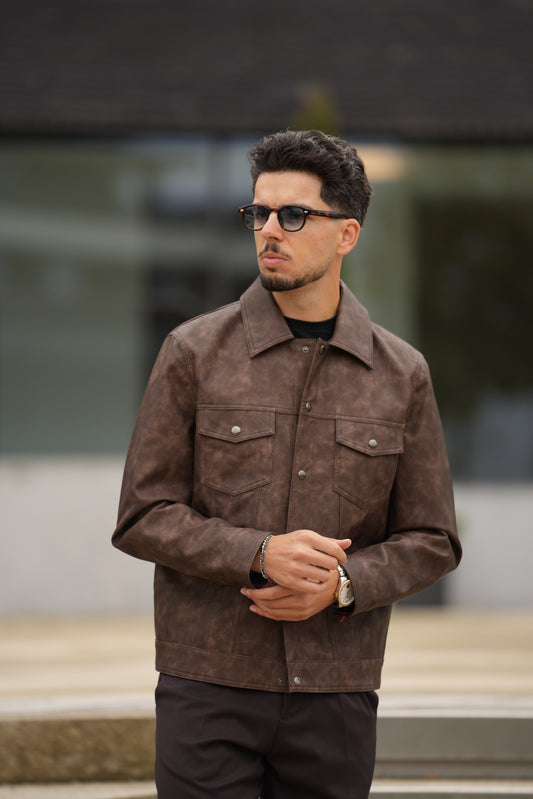 Casaco Pele Castanho Imperial FW25