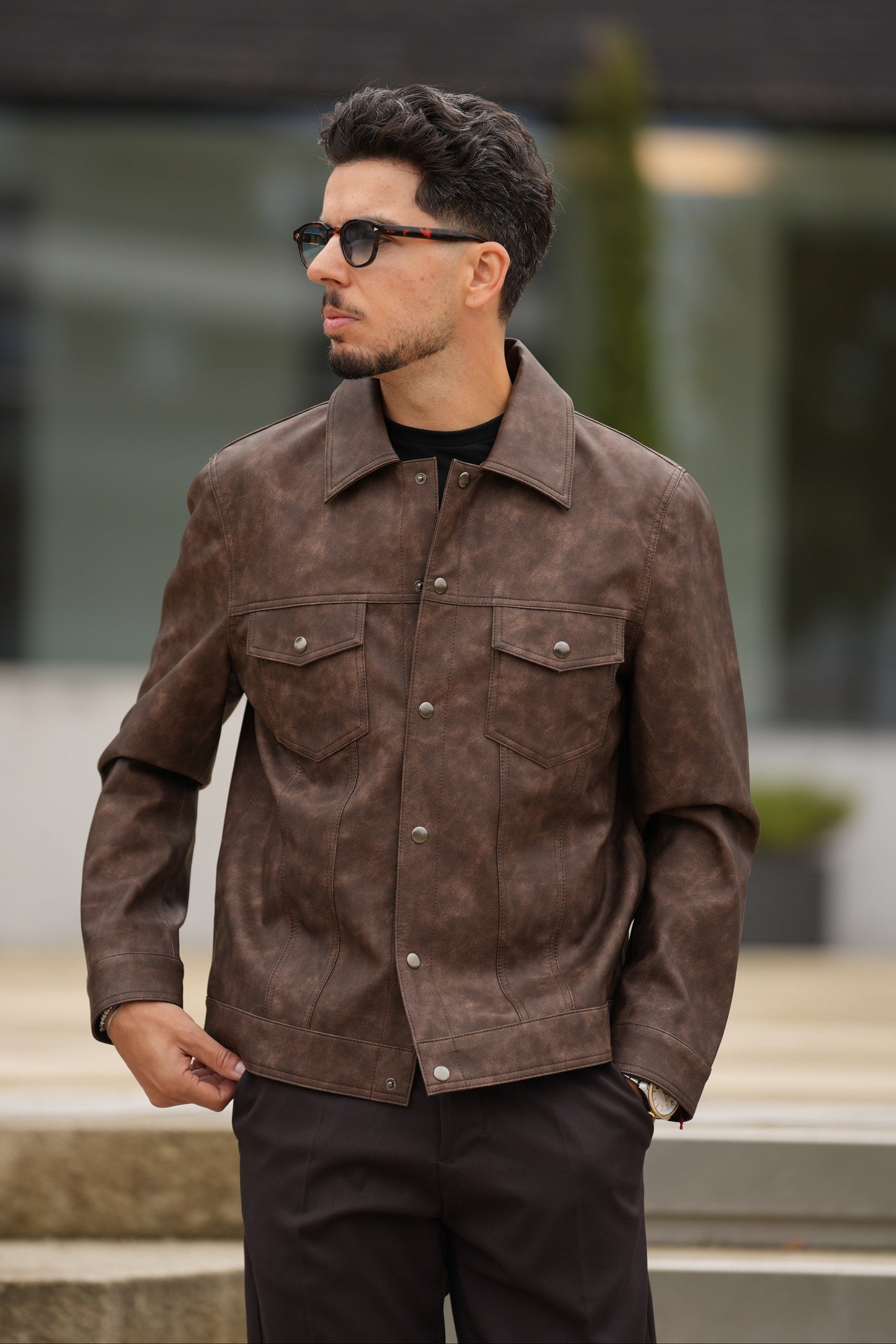 Casaco Pele Castanho Imperial FW25