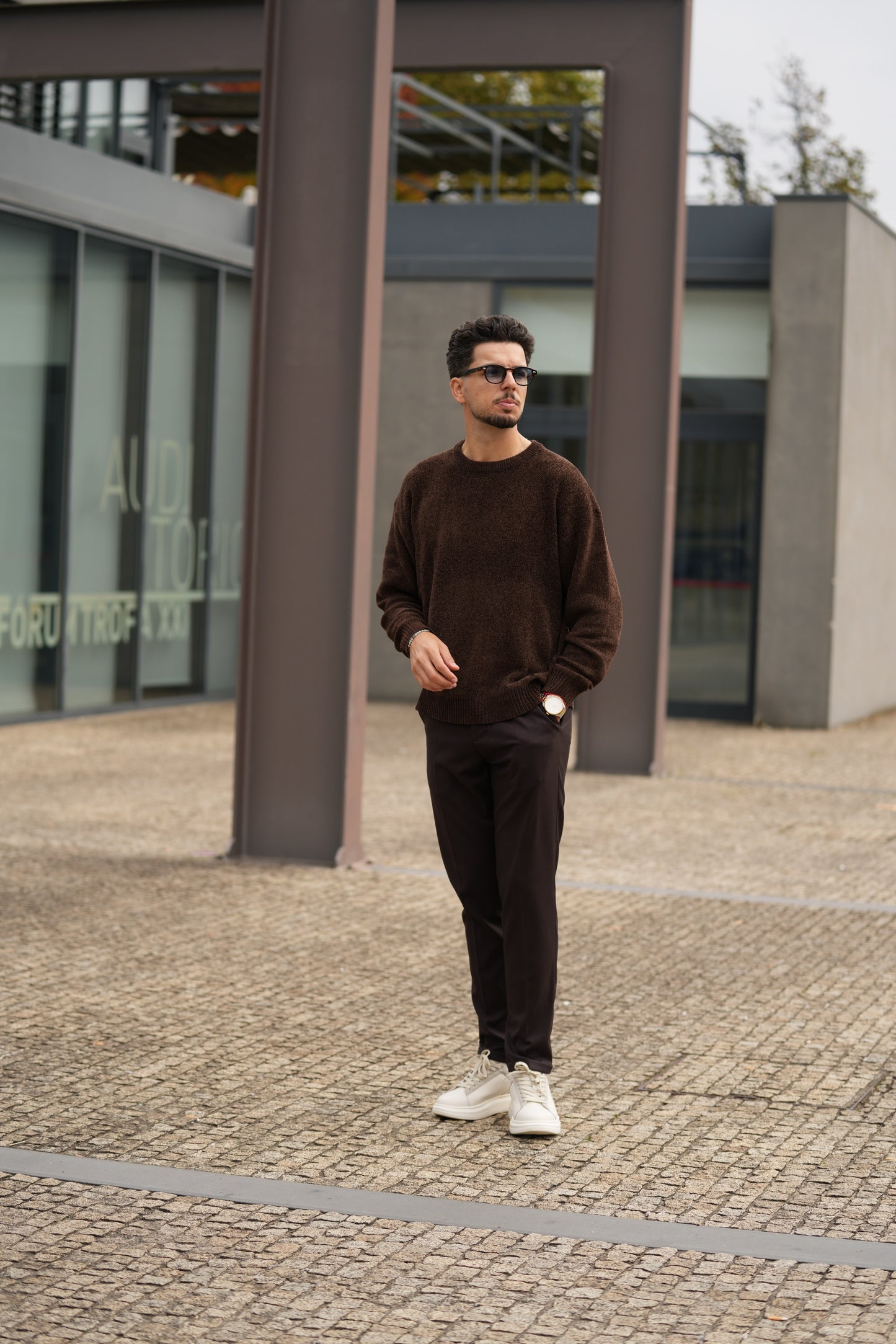 Camisola de Malha Castanha Gianni Lupo FW25