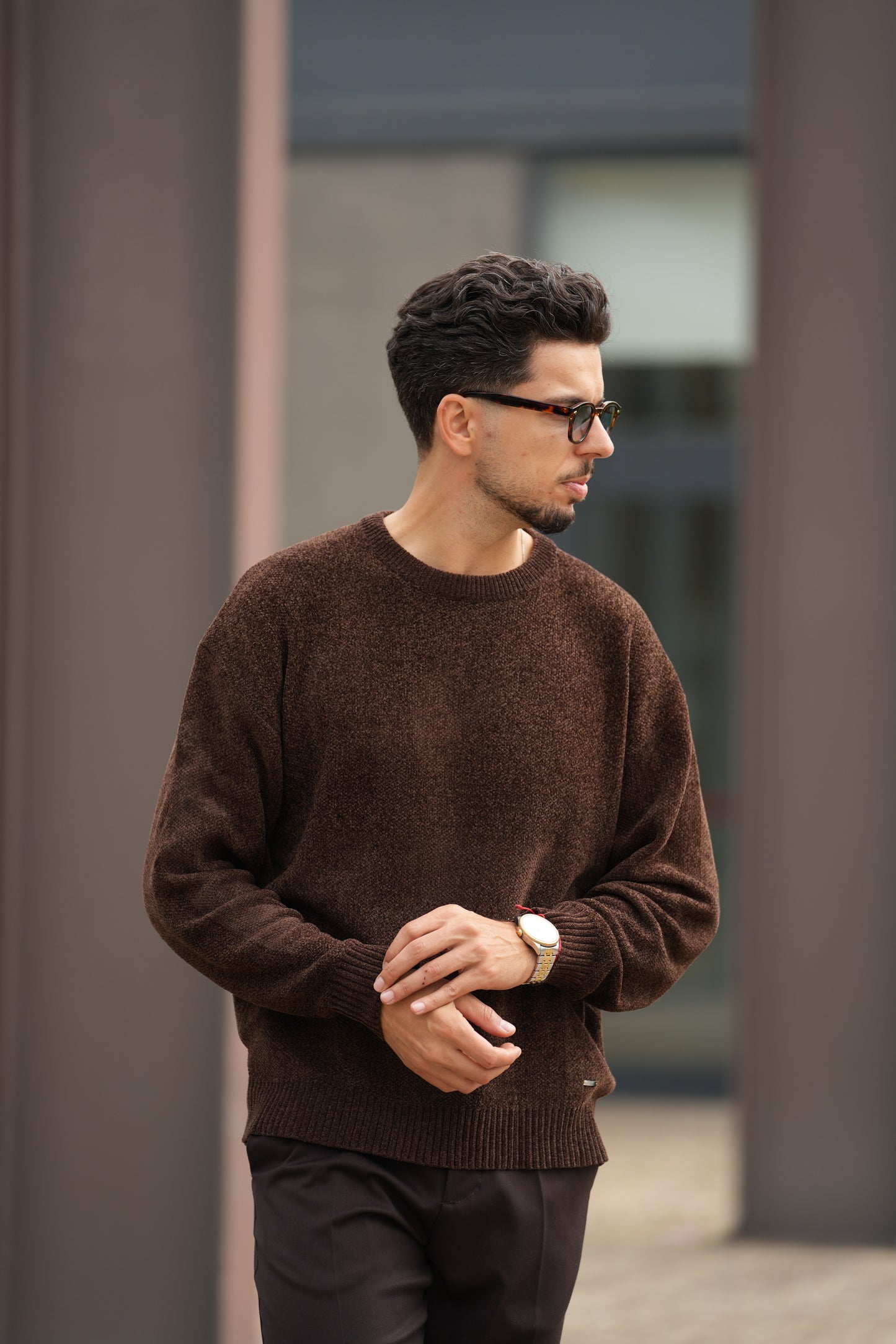 Camisola de Malha Castanha Gianni Lupo FW25