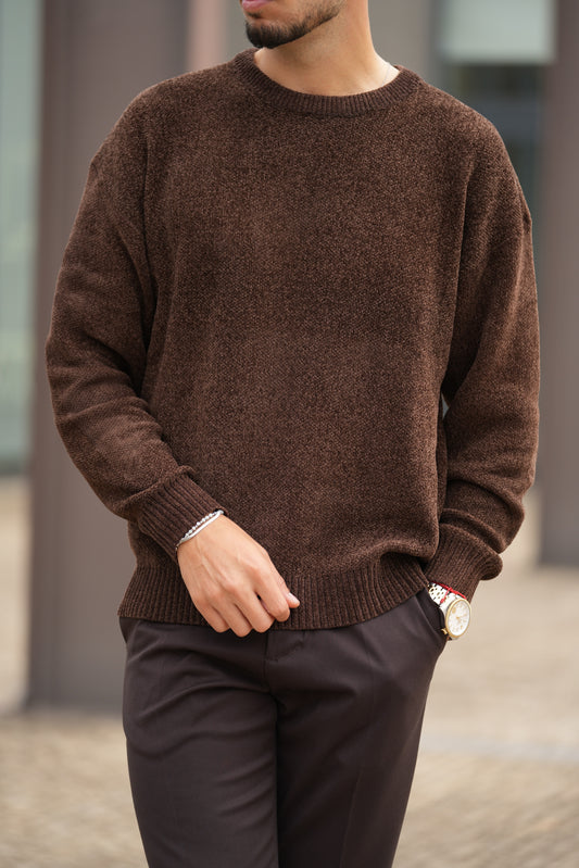 Camisola de Malha Castanha Gianni Lupo FW25