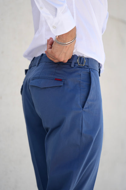 Calça Chino com Fivela Azul LIU JO