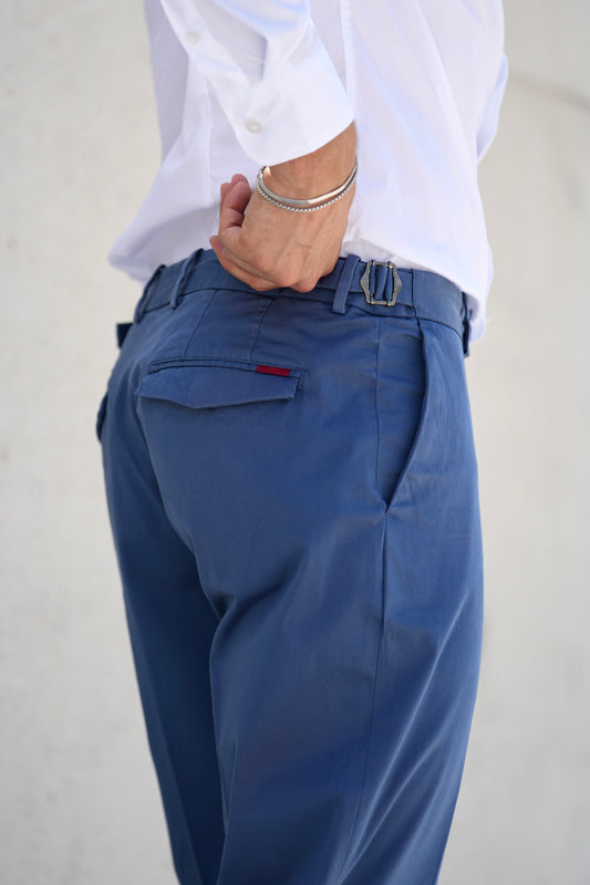 Calça Chino Fivela Azul Liu Jo SS26