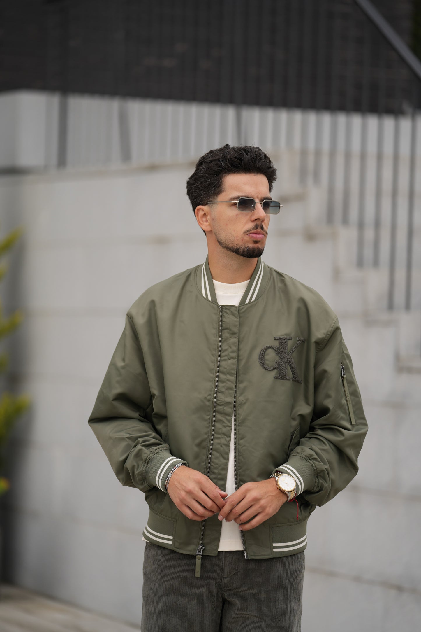 Casaco Bomber Verde Escuro Calvin Klein FW25