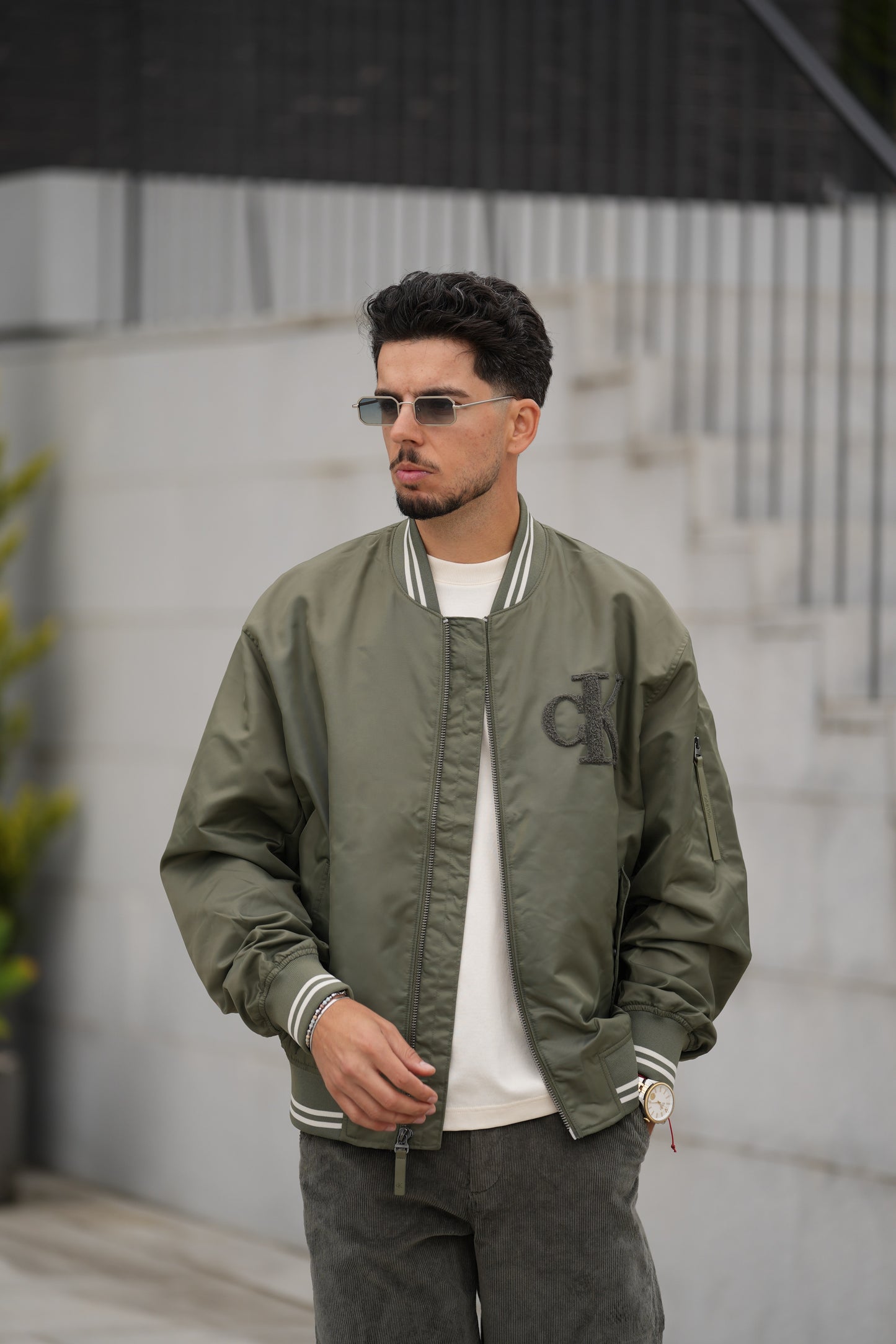 Casaco Bomber Verde Escuro Calvin Klein FW25