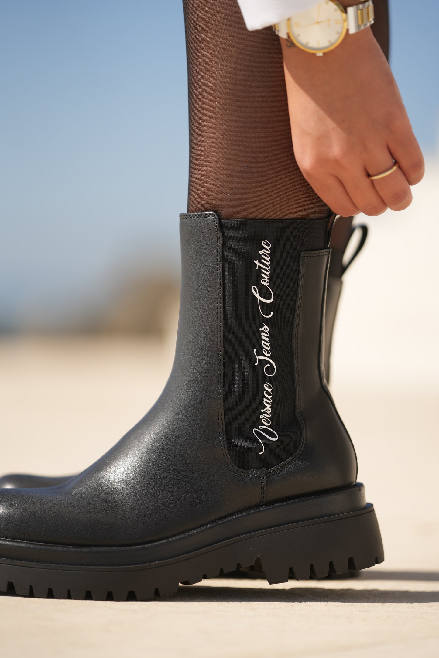 Botas Pretas Versace Jeans Couture FW25