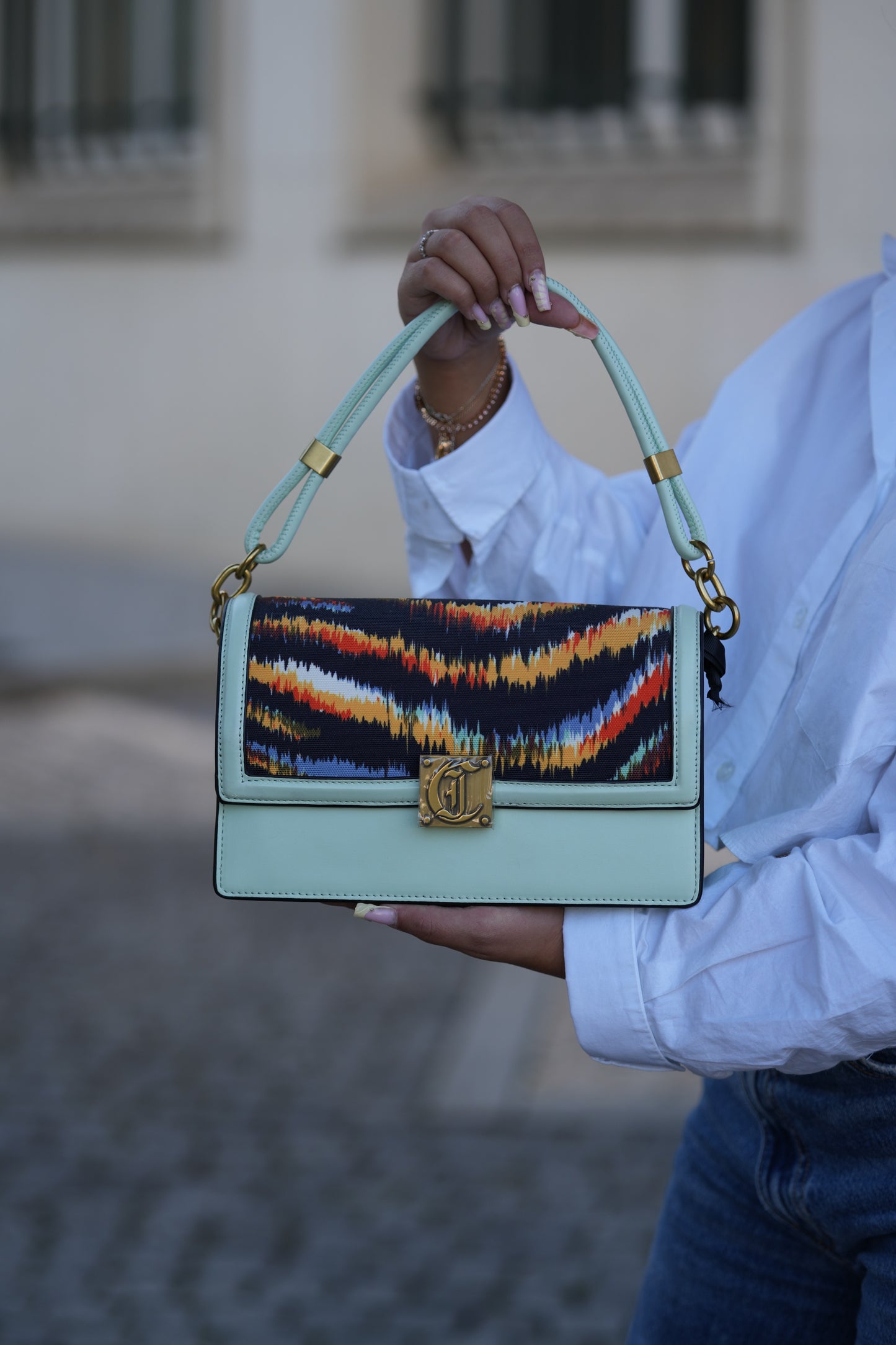 Mala Just Cavalli Verde Água 76RA4BH2 SS24