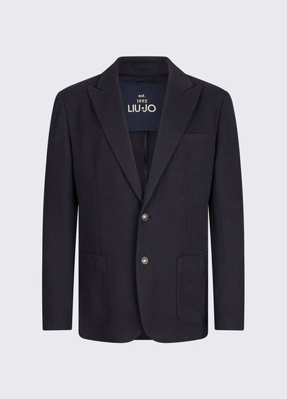 Blazer Liu Jo Malha Texturizada Azul-Marinho LIU JO