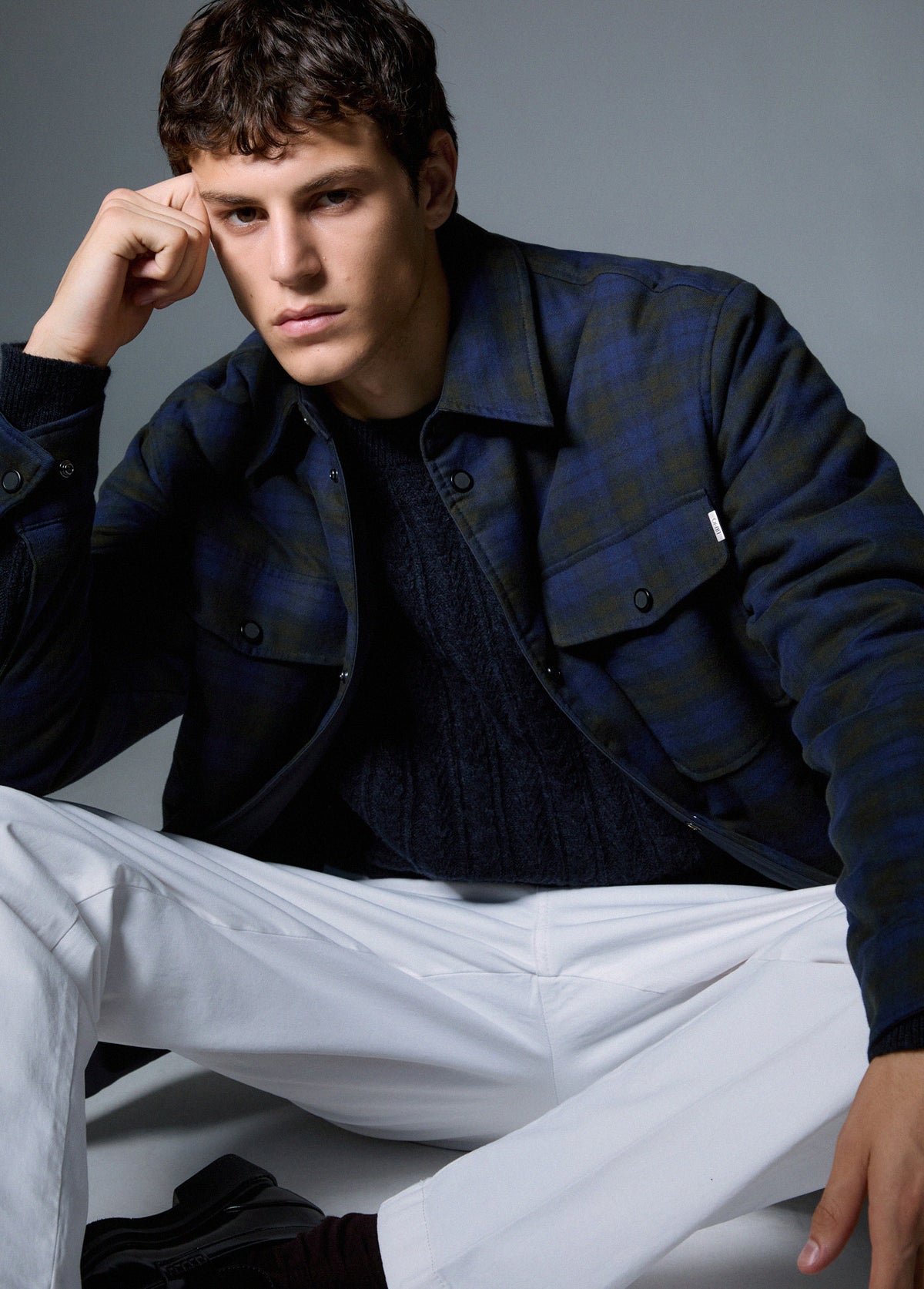 Sobrecamisa com Padrão Xadrez Liu Jo Azul LIU JO