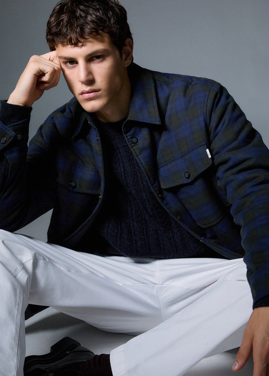 Sobrecamisa com Padrão Xadrez Liu Jo Azul LIU JO