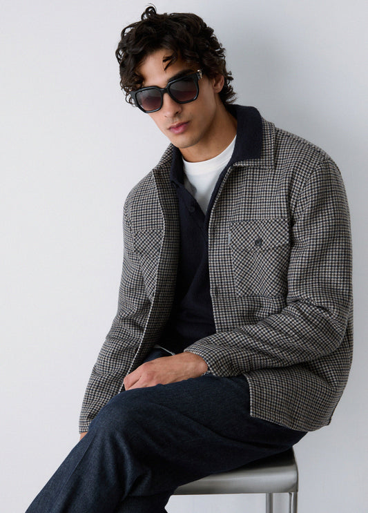 Sobrecamisa com Padrão Quadrangular Liu Jo Castanha LIU JO