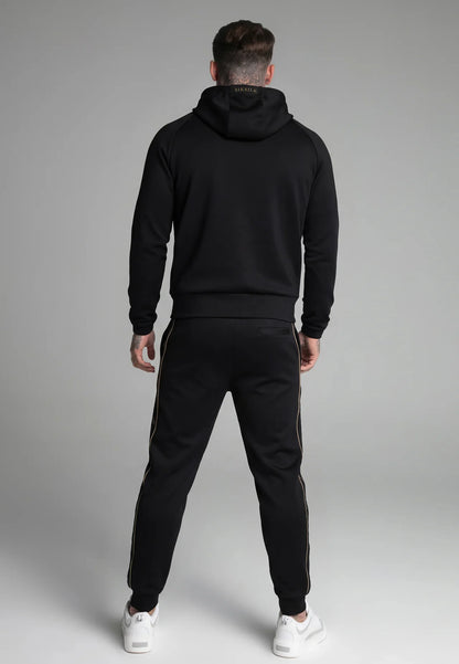 Fato de Treino Preto com Fita Lateral SikSilk