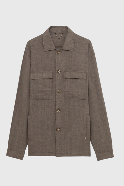 Sobrecamisa Castanho de Linho Gianni Lupo
