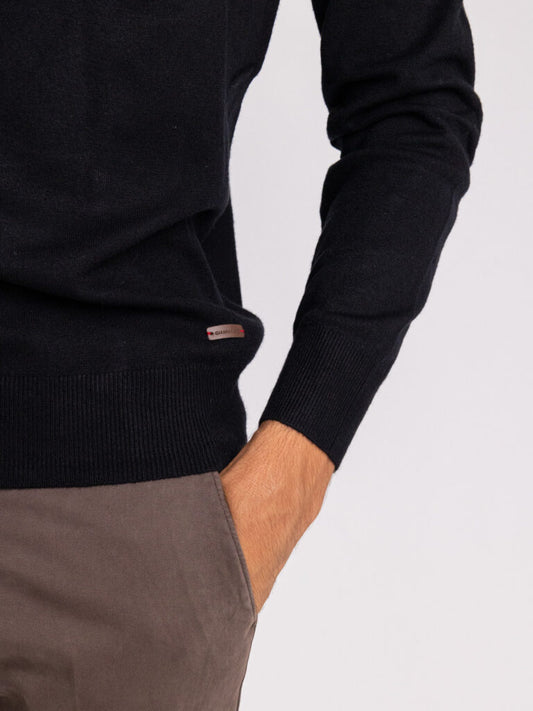 Camisola de Gola Alta Preta Gianni Lupo FW25