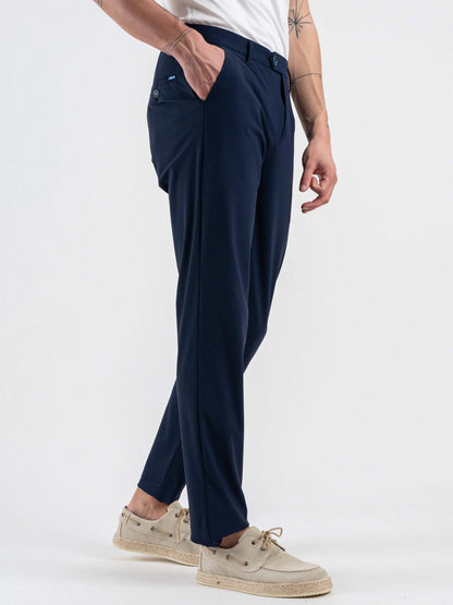 Calça de Tecido Tecnico Azul Gianni Lupo