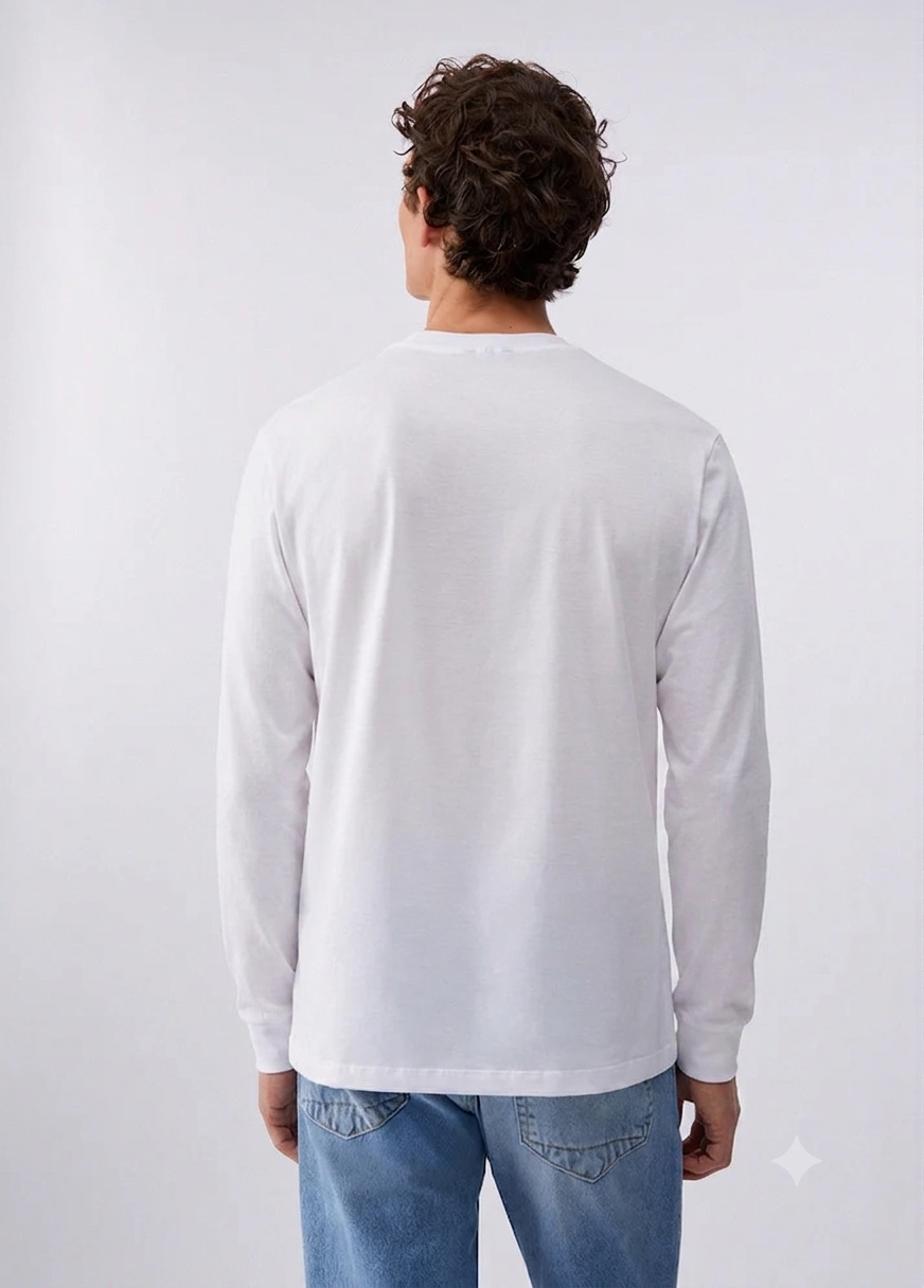 T-shirt de Manga Comprida Branca
