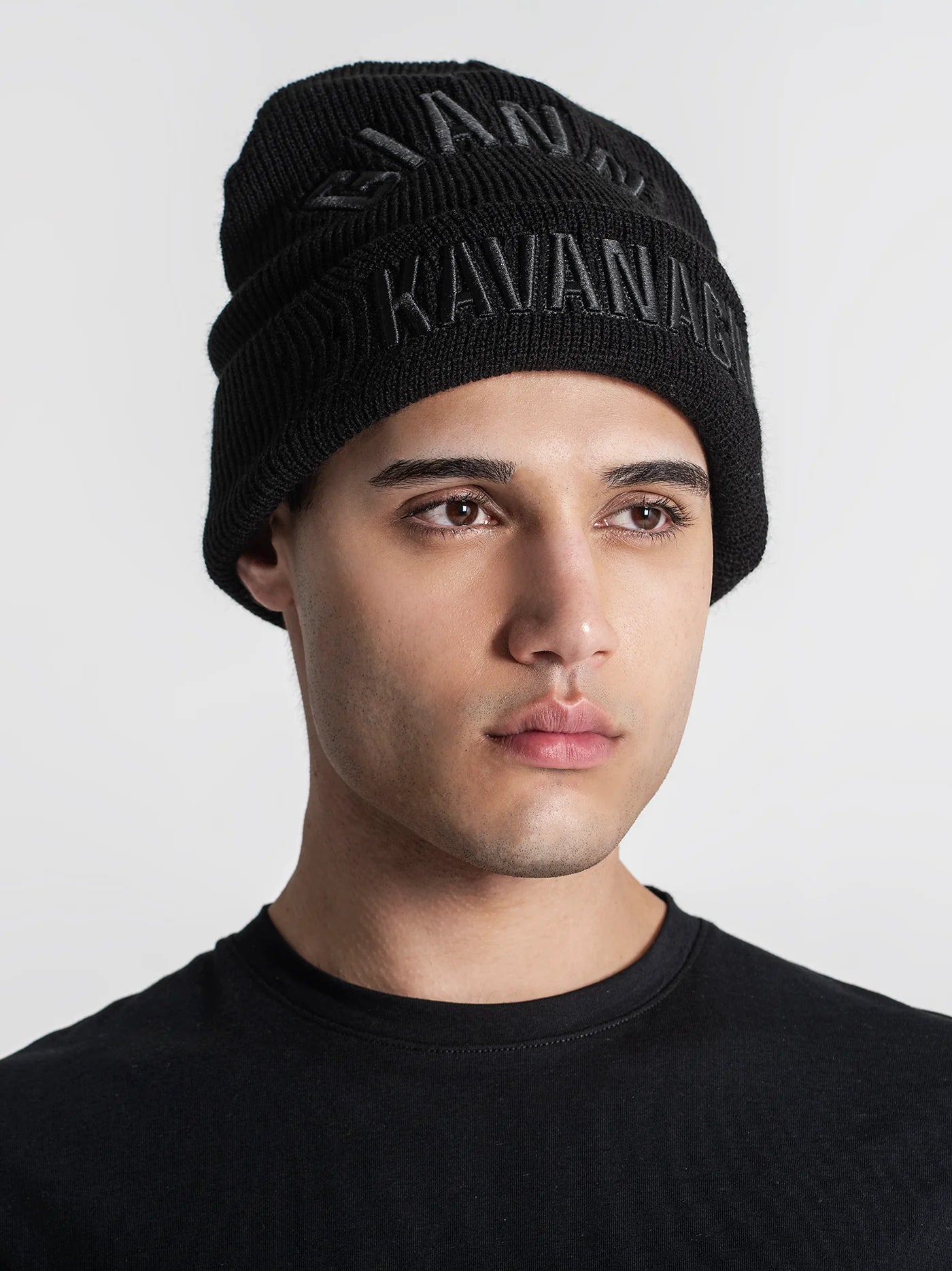 Gorro Preto de Malha Tricotada Gianni Kavanagh