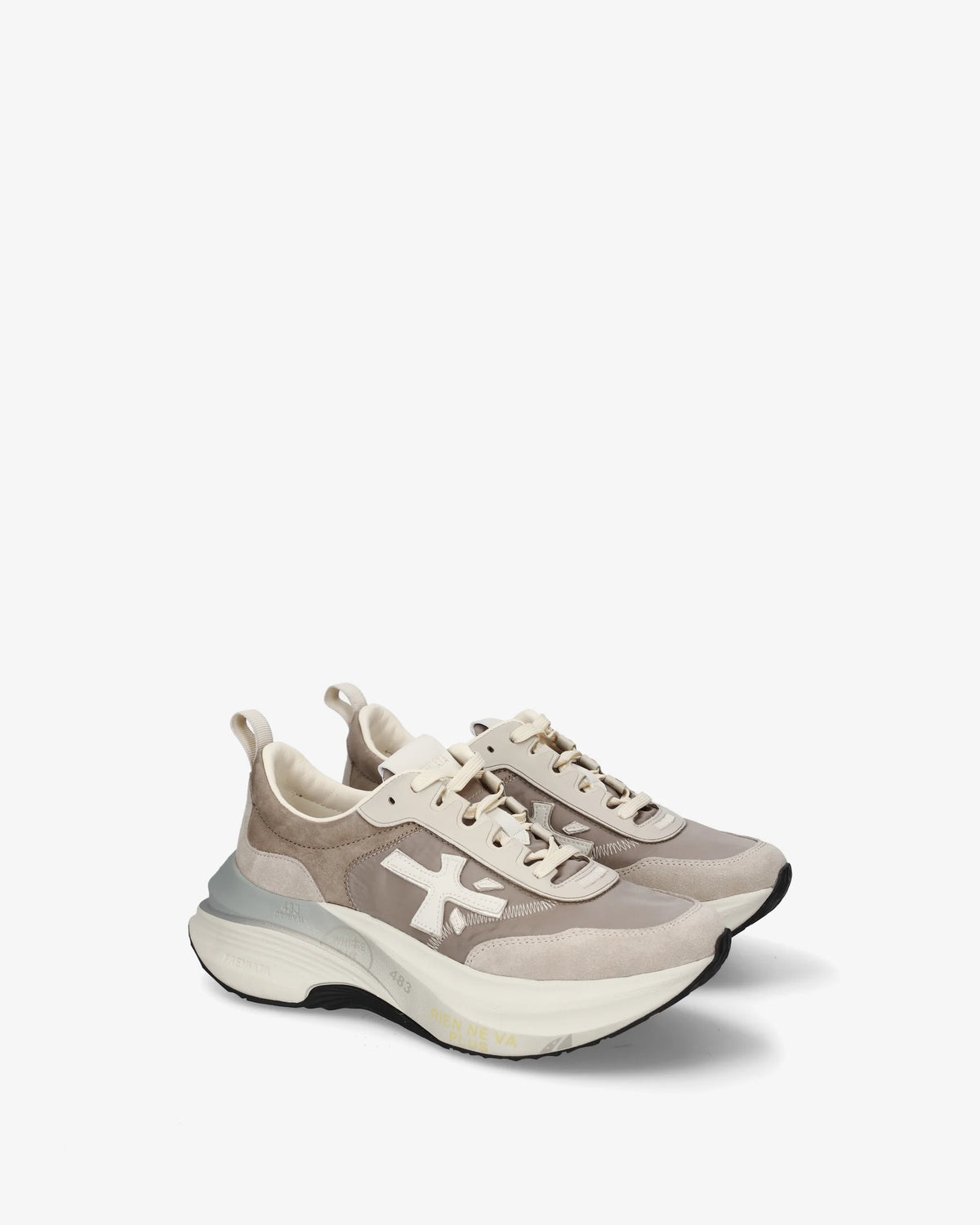 Sapatilhas Premiata Bege e Taupe Premiata W
