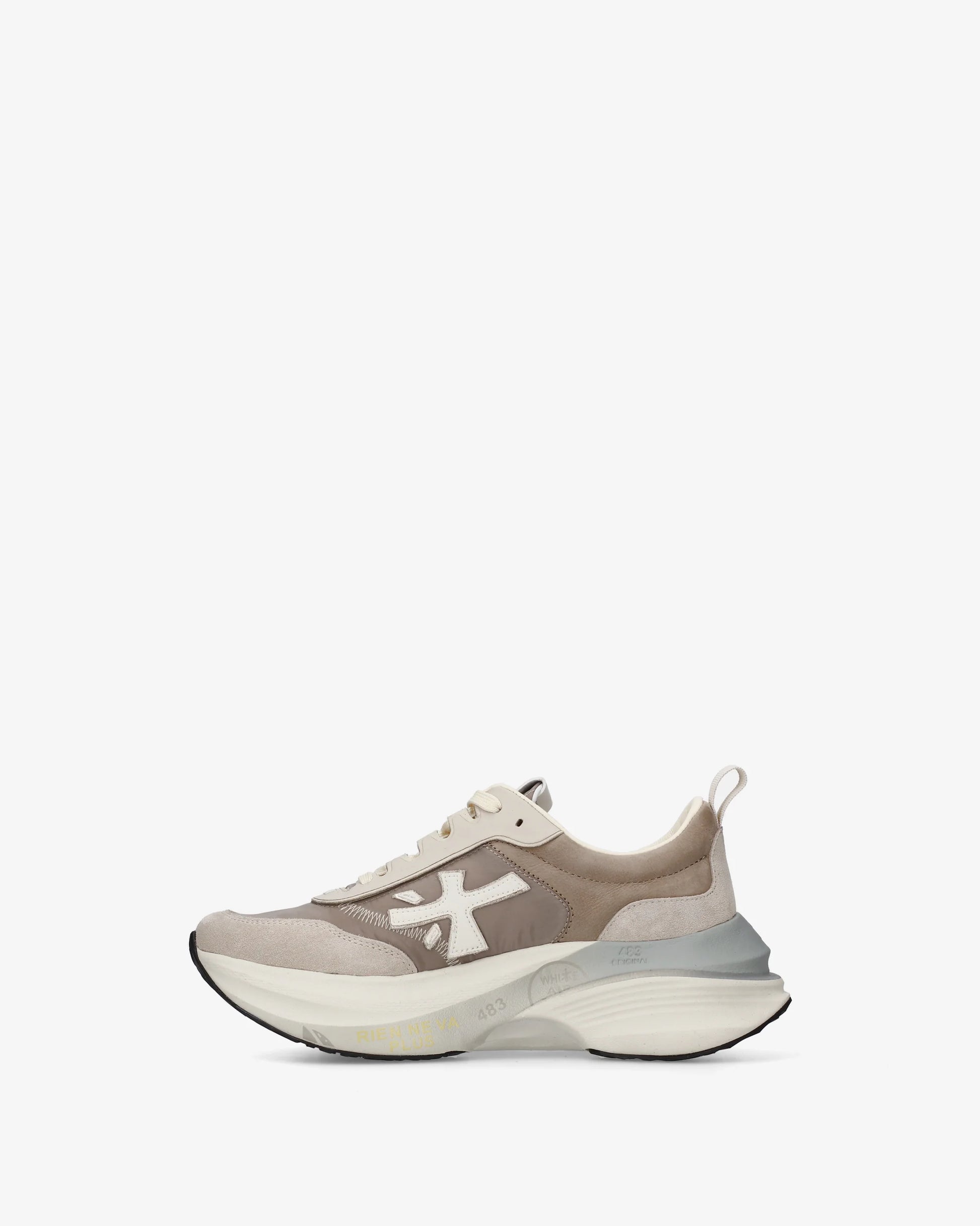 Sapatilhas Premiata Bege e Taupe Premiata W