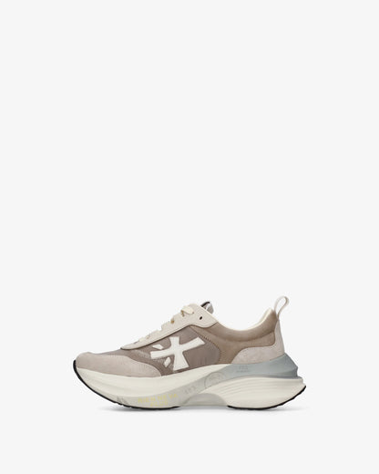 Sapatilhas Premiata Bege e Taupe Premiata W
