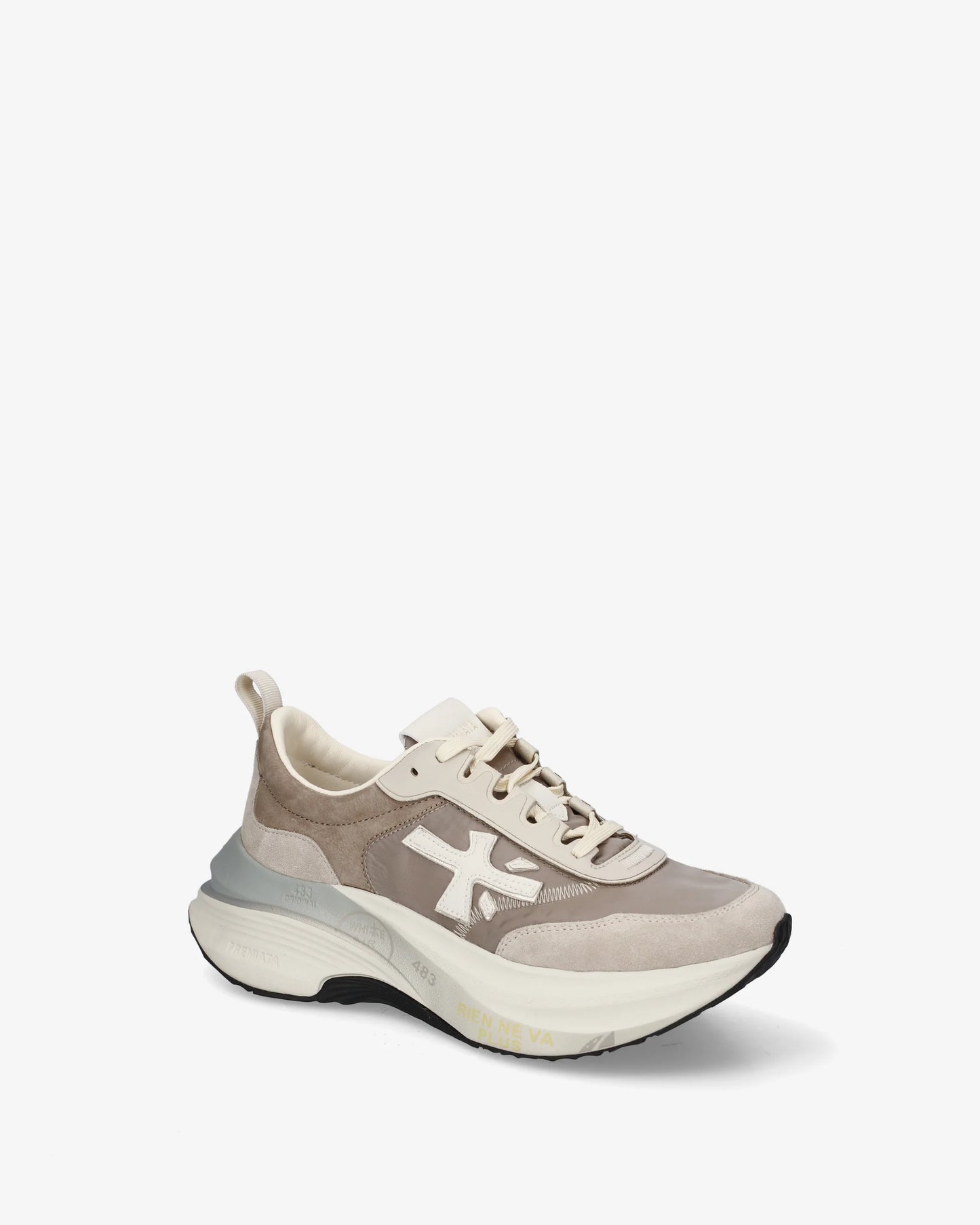 Sapatilhas Premiata Bege e Taupe Premiata W