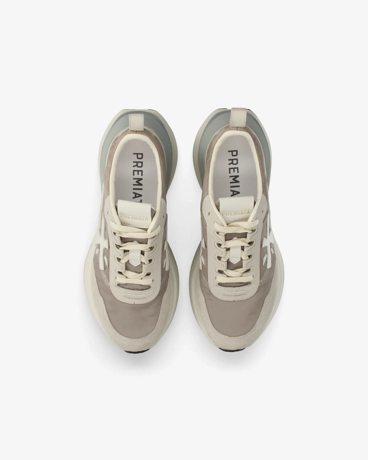 Sapatilhas Premiata Bege e Taupe Premiata W