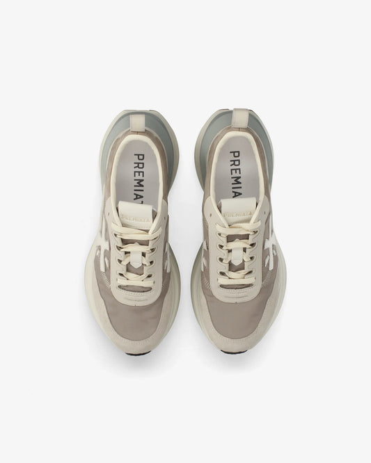 Sapatilhas Premiata Bege e Taupe Premiata W