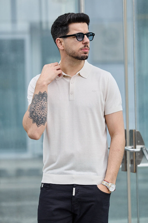 Polo Bege Malha Antony Morato SS25