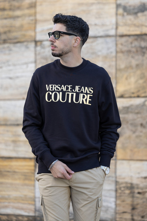 Sweatshirt Versace Jeans Couture Preta 77GAIT05 FW24