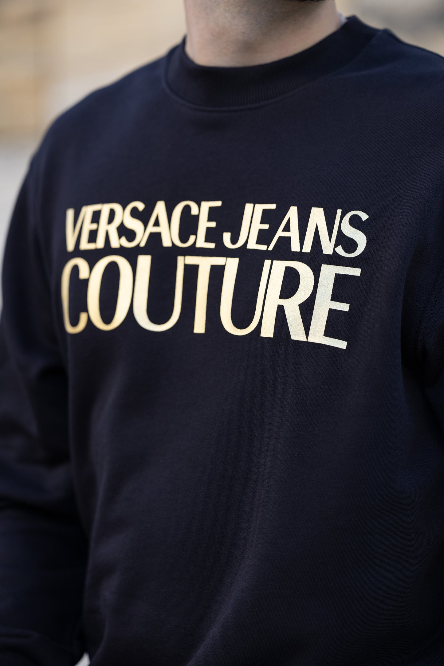 Sweatshirt Versace Jeans Couture Preta 77GAIT05 FW24