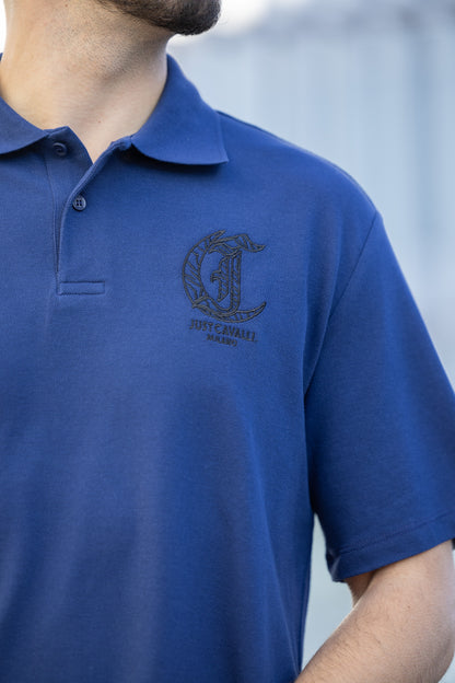 Polo Just Cavalli Azul Marinho 77OAGT06 FW24 Just Cavalli