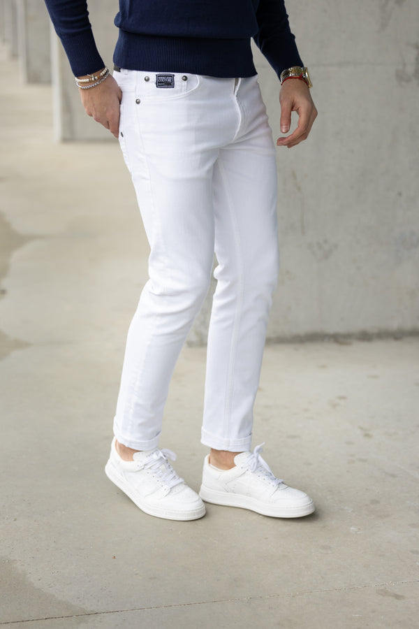 Calças de Ganga Branca Versace Jeans Couture FW-25